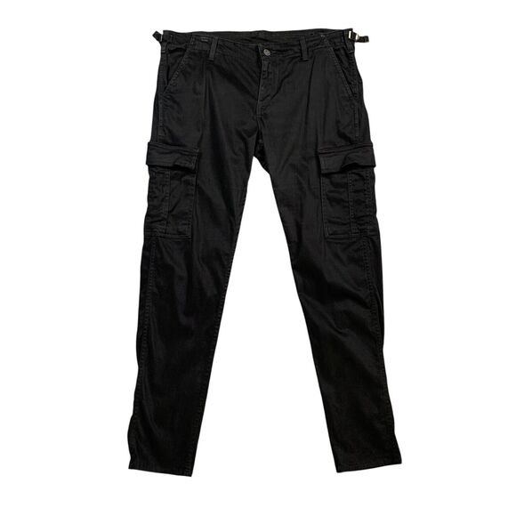 Adriano Goldschmied Pants - Adriano Goldschmied Pants Womens 31 Black The Slim Cargo Utility Cotton Blend AG